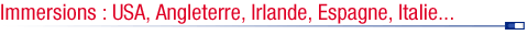 Immersions : USA, Angleterre, Irlande, Espagne, Italie...